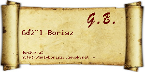 Gál Borisz névjegykártya